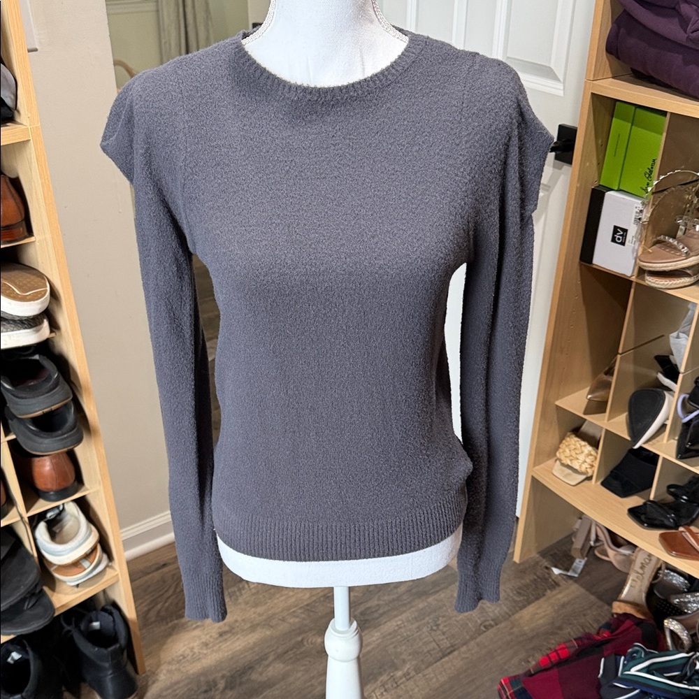 Express Women's Charcoal Crew Neck Sweater